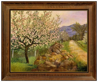 Carl Wuermer Signed Original Oil Landscape Painting on Canvas Board Framed