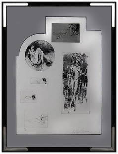 Leroy Neiman Signed Original Rare Etching Female Playboy Figurative Art: This lot includes:Gallery COA & free domestic shipping (*insurance and international shipping for an additional charge)Artist: Leroy NeimanTitle: Six NudesMedium: EtchingSize: 29" x 22"Framed: 40" x 3