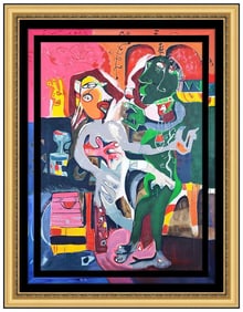 Alexandra Nechita Signed Large Hand-Embellished Giclee Summer Europe on Canvas