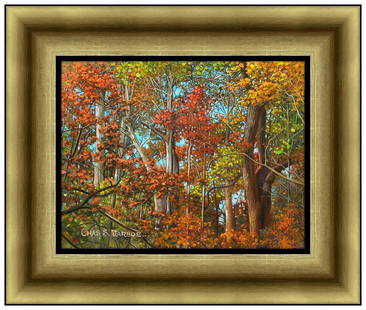 Charles S Jarboe Signed Original Oil Landscape Painting on Board Framed Art: This lot includes:Gallery COA & free domestic shipping (*insurance and international shipping for an additional charge)Artist: Charles S Jarboe Title: Autumn Upon UsMedium: Original Oil Painting On Bo
