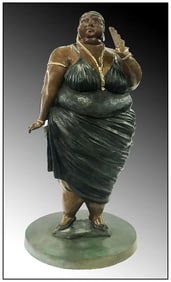 Bruno Luna Signed Large Original Bronze Donna Bella Female Sculpture Art