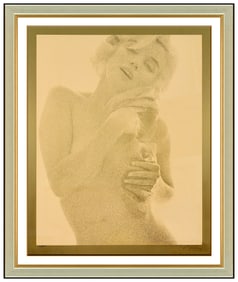 Bert Stern Signed Original Color Silkscreen Marilyn Monroe Roses Body Shots