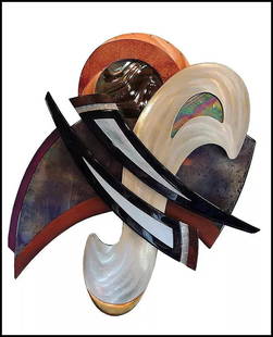Craig French Signed Original Large Glass Metal Wall Relief Sculpture Bronze: This lot includes:Gallery COA & free domestic shipping (*insurance and international shipping for an additional charge)Artist: Craig French Title: Swirls of BrillianceMedium: Glass Metal Wall ReliefSi