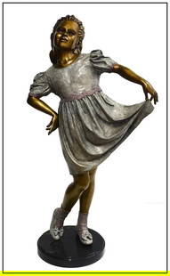 Howard Jason Signed Original Life Size Bronze Child Realism Sculpture Art: This lot includes:Gallery COA & free domestic shipping (*insurance and international shipping for an additional charge)Artist: Howard JasonTitle: Little Miss (Life Size)Medium: Full Round Bronze Sculp