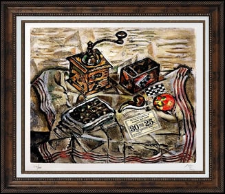 Hobson Pittman Signed Original Pastel Still Life Fruit Painting Framed Art