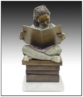 Howard Jason Signed Original Bronze Innocence Lost II Girl Child Sculpture: This lot includes:Gallery COA & free domestic shipping (*insurance and international shipping for an additional charge)Artist: Howard JasonTitle: Innocence Lost IIMedium: BronzeSize: 25" high x 15" x