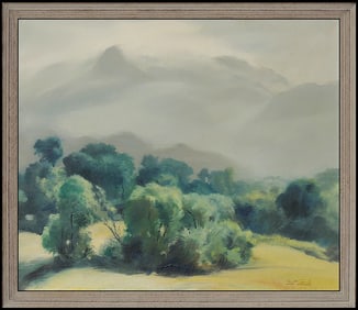 Emil Kosa Jr Signed Original Oil Landscape Painting on Canvas Framed Art