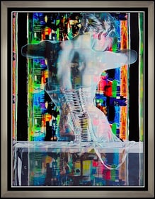 Adam Scott Rote Signed Original Pin Up Nights Giclee Nude Female on Aluminum