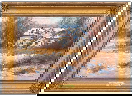 Charles Fritz Signed Original Oil Landscape Painting on Canvas Board Framed: This lot includes:Gallery COA & free domestic shipping (*insurance and international shipping for an additional charge)Artist: Charles Fritz Title: Montana Farmhouse Medium: Oil Painting On Canvas Boa