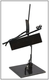 Fletcher Benton Signed Original Painted Steel Abstract Sculpture Modern Art