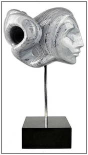 Anthony Quinn Signed Original Hand-Carved Marble Female Sculpture Modern Art: This lot includes:Gallery COA & free domestic shipping (*insurance and international shipping for an additional charge)Artist: Anthony QuinnTitle: AthenaMedium: Hand-Carved MarbleSize: 19"h x 9" x 12"