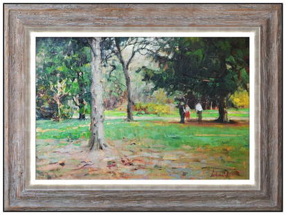 Richard Alan Schmid Signed Original Oil Landscape Painting on Canvas Framed: This lot includes:Gallery COA & free domestic shipping (*insurance and international shipping for an additional charge)Artist: Richard Alan Schmid Title: View From Artist's StudioMedium: Oil on Canvas
