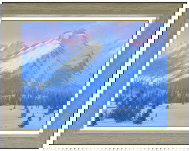 Curt Walters Signed Original Oil Mountain Landscape Painting on Canvas Framed: This lot includes:Gallery COA & free domestic shipping (*insurance and international shipping for an additional charge)Artist: Curt WaltersTitle: Molas Sunrise Medium: Oil On CanvasSize: 18" x 24"Fram