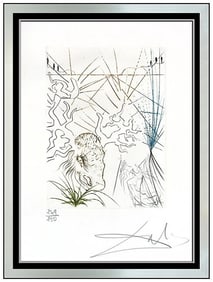 Salvador Dali Signed Original Merry Wives Of Windsor Etching Framed Art