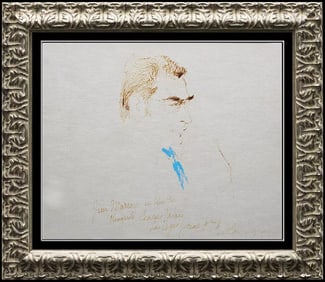 Leroy Neiman Signed Original Pastel Norton Holmes Boxing Drawing Framed Art