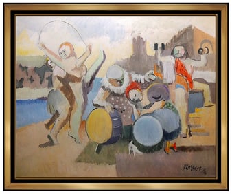 Robert Casper Signed Original Acrylic Modern Portrait Painting on Canvas Art