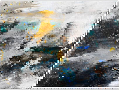 Jorn Fox Signed Original Oil Abstract Splatter Painting on Canvas Art: This lot includes a Gallery COAArtist: Jorn Fox Title: Untitled Abstract Medium: Oil Painting on Canvas (Unframed) Size: 30" x 40" Signed: Lower Left *There are old ways and new ways to do business, w