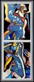 Andrea Smith Signed Original Large Acrylic Female Figurative Painting Modern Art