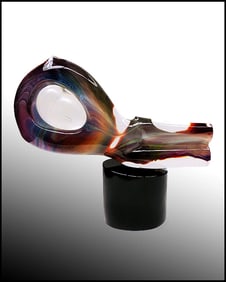 Dino Rosin Signed Original Murano Glass Female Torso Sculpture Hand-Blown Art
