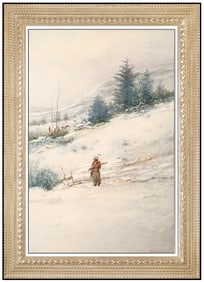 Tom Perkinson Signed Original Large Acrylic Western Landscape Painting on Board