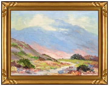 Joane Cromwell Signed Original Oil Western Landscape Plein Air Painting on Canvas