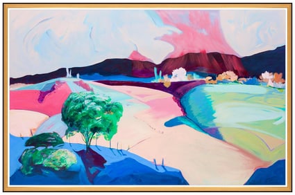 Miguel Martinez Signed Original Large Oil Landscape Painting on Canvas Art