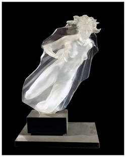 Frederick Hart Signed Original Sacred Mysteries Acrylic Female Sculpture Large: This lot includes:Gallery COA & free domestic shipping (*insurance and international shipping for an additional charge)Artist: Frederick Hart Title: Sacred Mysteries (Female)Medium: Acrylic Sculpture