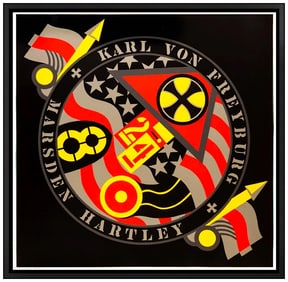 Robert Indiana Signed Large Screenprint Hartley Elegies KVF VII Framed Art