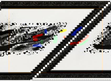 Joan Miro Signed Und Katalonien Color Lithograph Abstract Modern Framed Art: This lot includes:Gallery COA & free domestic shipping (*insurance and international shipping for an additional charge)Artist: Joan Miro Title: Joan Miro Und KatalonienMedium: LithographSize: 20" x 26