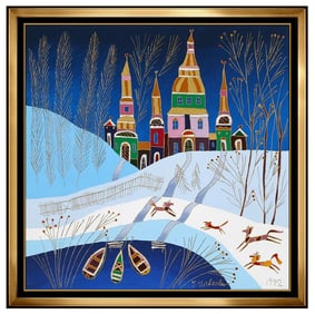 Yuri Gorbachev Signed Original Large Oil Modern Landscape Painting on Canvas