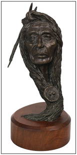 Buck Pettinger Signed Original Chief Nobility Bronze Figures Sculpture Art: This lot includes:Gallery COA & free domestic shipping (*insurance and international shipping for an additional charge)Artist: Buck PettingerTitle: Chief NobilityMedium: BronzeSize: 11&rdquo; tallSign