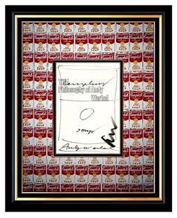 ANDY WARHOL Original Signed CAMPBELLS TOMATO SOUP Ink DRAWING Pop ART painting: This lot includes:Gallery COA & free domestic shipping (*insurance and international shipping for an additional charge)Artist: Andy WarholTitle: ORIGINAL CAMPBELL'S SOUPMedium: Ink DrawingSize: 7.5" x