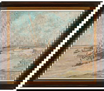 Clarence Hinkle Original Oil Painting On Canvas Signed Nautical Landscape Art: This lot includes:Gallery COA & free domestic shipping (*insurance and international shipping for an additional charge)Artist: Clarence HinkleTitle: Low Tide Medium: Oil Painting On CanvasSize: 18" x
