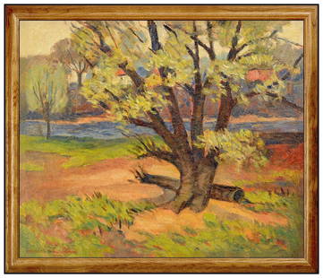 Francis Brown Signed Original Oil Tree Landscape Painting on Board Framed Art: This lot includes:Gallery COA & free domestic shipping (*insurance and international shipping for an additional charge)Artist: Francis Brown Title: The WillowMedium:Oil Painting On BoardSize: 20" x 24