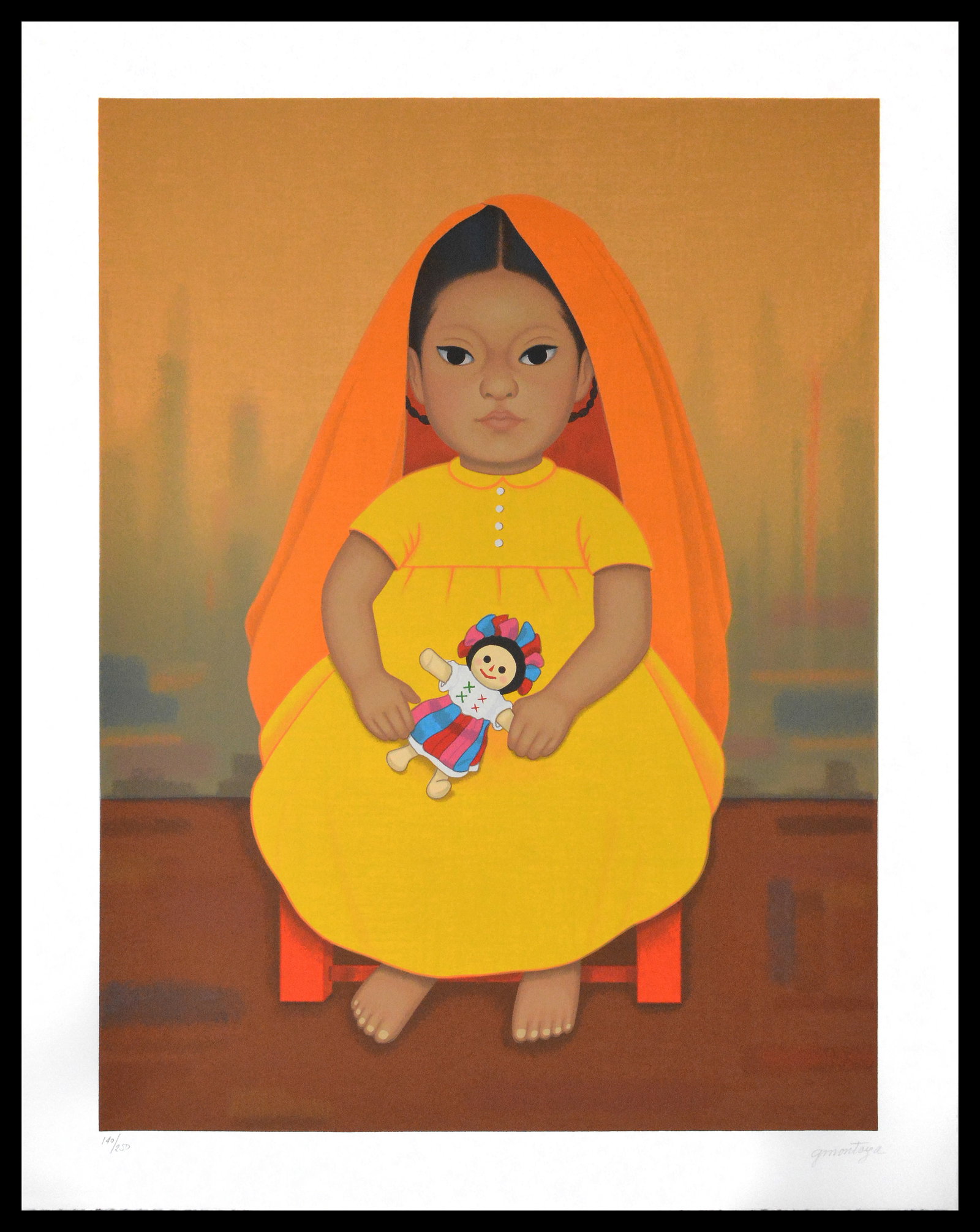 Gustavo Montoya Signed Niña Con Muñeca Color Silkscreen Mexican Children Art: This lot includes a Gallery COAArtist: Gustavo Montoya Title: Niña Con Muñeca Medium: Color Silkscreen Size: 27" x 31.75" Signed: Lower Right Number: 140 of 250 *There are old ways and new ways to d
