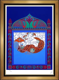 Erte Signed Original Russian Fairy Tale Serigraph Art Deco Costume Framed Art