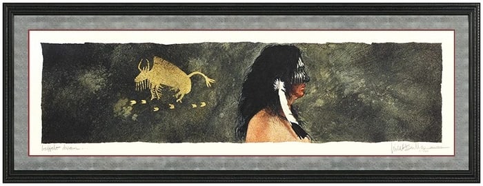 Will Bullas Signed Original Watercolor Western Native American Painting Art