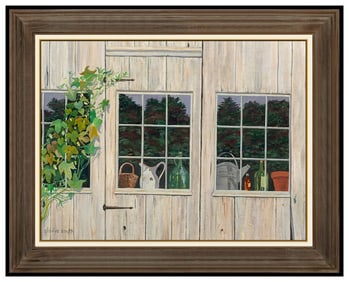 Gladys Nelson Smith Signed Original Oil Still Life Painting on Canvas Framed