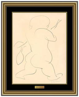 Jean Charlot Signed Original Graphite Male Figure Drawing on Paper Framed Art: This lot includes:Gallery COA & free domestic shipping (*insurance and international shipping for an additional charge)Artist: Jean Charlot Title: Birthday Suit Medium: Graphite Drawing on PaperSize: