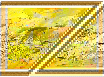 Francis Chapin Signed Original Gouache Harbor Sailboat Landscape Painting Framed: This lot includes:Gallery COA & free domestic shipping (*insurance and international shipping for an additional charge)Artist: Francis ChapinTitle: Harbor Golden HourMedium: watercolor and gouache pai