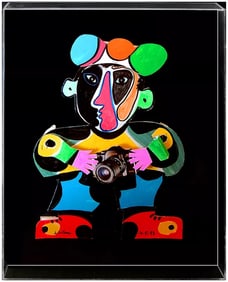 Andre Villers Signed Original Acrylic Relief Sculpture Collage Picasso Art