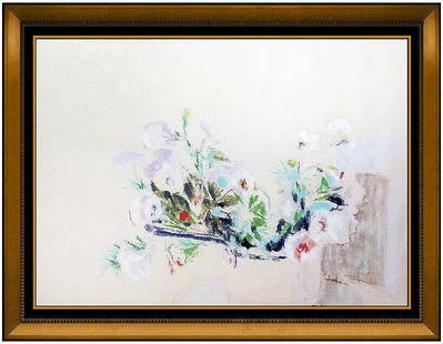Hobson Pittman Signed Original Pastel Still Life Floral Painting Framed Art: This lot includes:Gallery COA & inhouse shipping (*insurance and international shipping for an additional charge)Artist: Hobson Pittman Title: Petunias - Elm CottageMedium: Pastel PaintingSize: 20" x