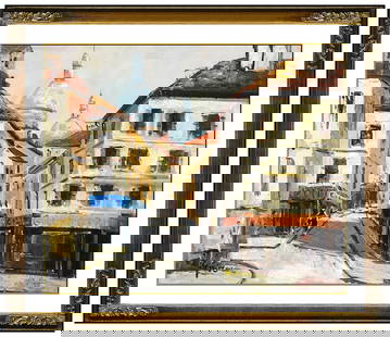 Armand M Guerin Signed Original Oil Paris Cityscape Painting on Canvas Framed: This lot includes:Gallery COA & inhouse shipping (*insurance and international shipping for an additional charge)Artist: Armand M GuerinTitle: From the Streets of Paris Medium: Oil On Canvas Size: 20&
