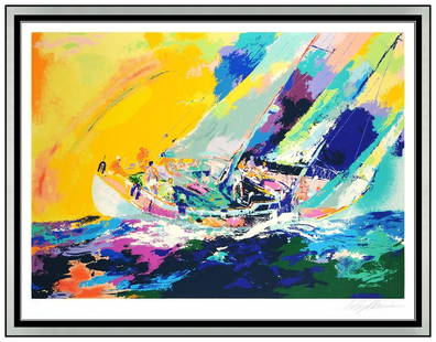 Leroy Neiman Signed Original Large Serigraph Hawaiian Sailing Sports Framed Art: This lot includes:Gallery COA & inhouse shipping (*insurance and international shipping for an additional charge)Artist: Leroy Neiman Title: Hawaiian SailingMedium: SerigraphSize: 30&rdquo; x 40&rdquo