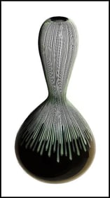 Ludovico Santillana Signed Original Venini Cannette Murano Glass Vase Antique