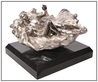Frederick Hart Signed Original Bronze Silver Leafing Genesis Figures Sculpture