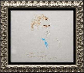 Leroy Neiman Signed Original Pastel Norton Holmes Boxing Drawing Framed Art
