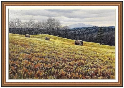 Brian Kliewer Signed Original Oil Rural Landscape Painting on Canvas Framed Art