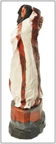 Harry Jackson Signed Original Sacagawea Bronze Polychrome Native Sculpture Art