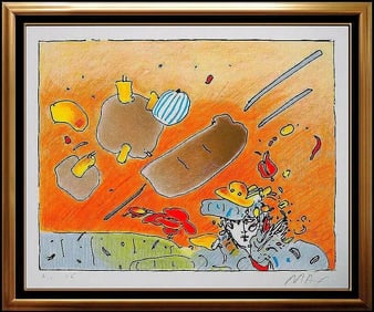Peter Max Signed Original Cosmic Daydreaming Color Silkscreen Pop Art Framed